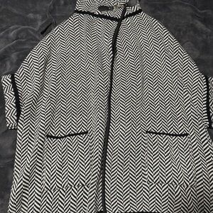 Steve Madden Monochrome Herringbone Cape